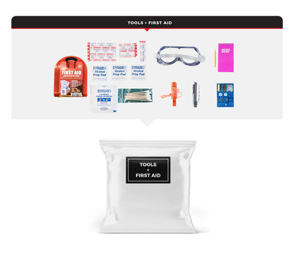 2 Person Essential Survival Kit, Dry Bag
