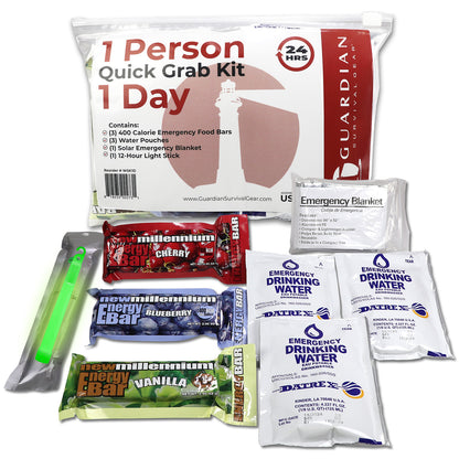1 Day Quick Grab Kit in Resealable Bag